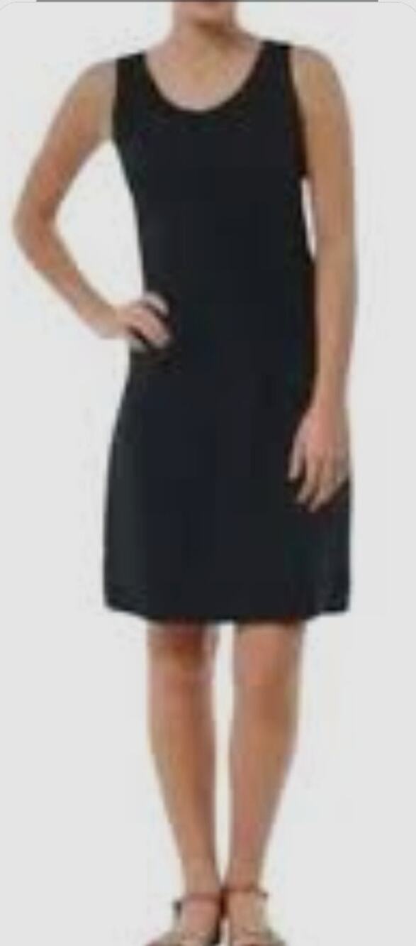 Horny Toad Charcoal Gray Sleeveless Knit Dress Size Large Organic Cotton Blend